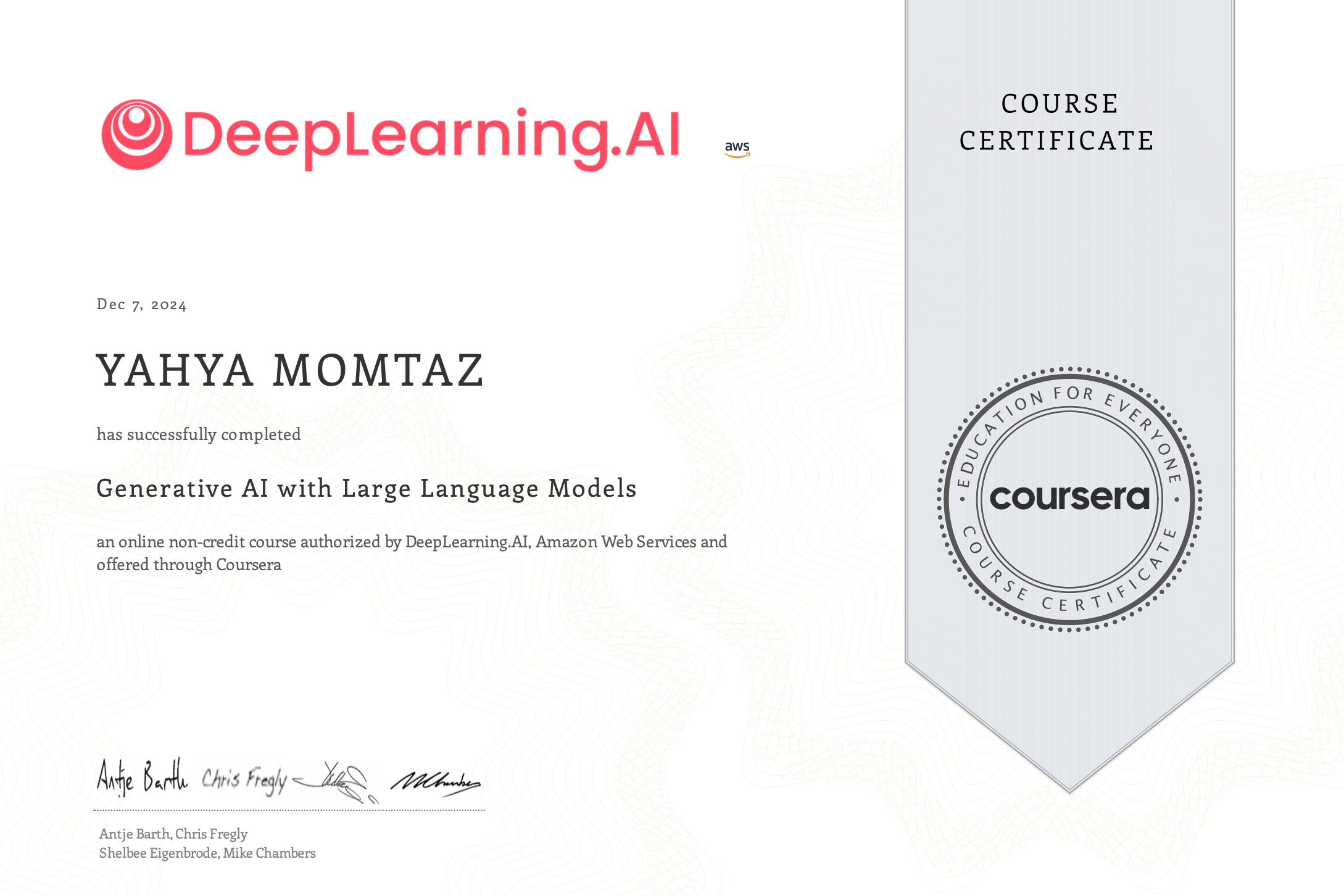 Generative AI with LLMs